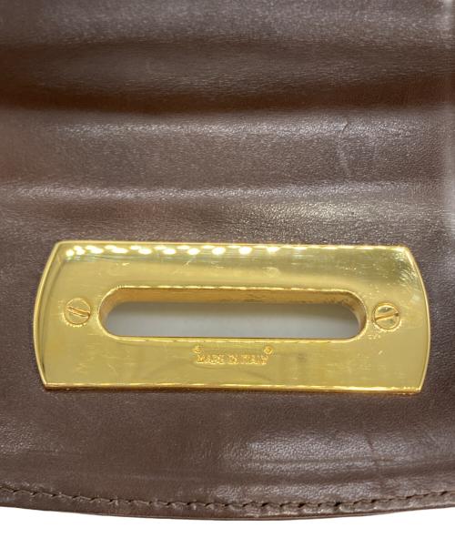 Salvatore Ferragamo（サルヴァトーレ フェラガモ）Salvatore Ferragamo (サルヴァトーレ フェラガモ) ガンチーニ レザーショルダーバッグ ブラウンの古着・服飾アイテム