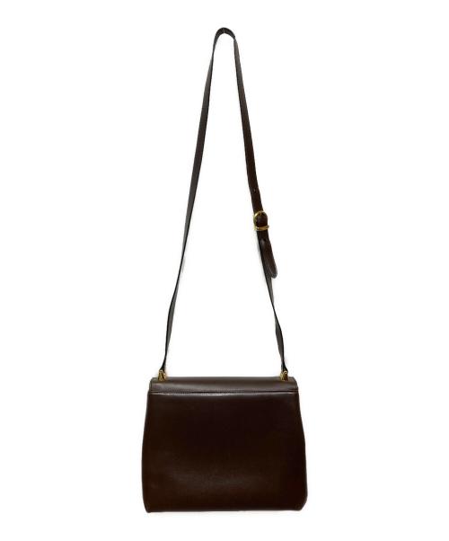Salvatore Ferragamo（サルヴァトーレ フェラガモ）Salvatore Ferragamo (サルヴァトーレ フェラガモ) ガンチーニ レザーショルダーバッグ ブラウンの古着・服飾アイテム