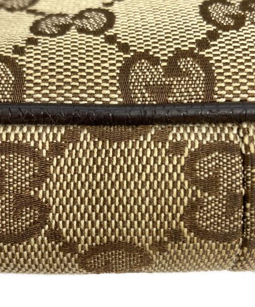 GUCCI（グッチ）GUCCI (グッチ) GG シェリーライン ショルダーバッグ ベージュ×ブラウンの古着・服飾アイテム