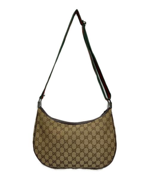 GUCCI（グッチ）GUCCI (グッチ) GG シェリーライン ショルダーバッグ ベージュ×ブラウンの古着・服飾アイテム