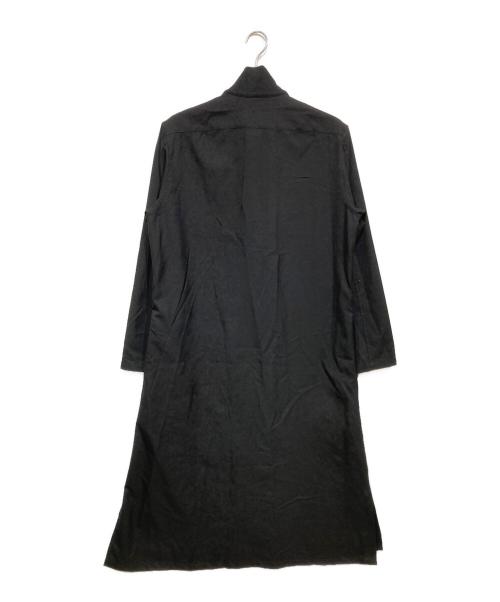 GROUND Y（グラウンドワイ）GROUND Y (グラウンドワイ) スタンドカラーロングシャツ ブラック サイズ:3の古着・服飾アイテム