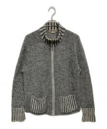 GAULTIER HOMME objet（ゴルチエオムオブジェ）の古着「ニットジャケット」｜グレー