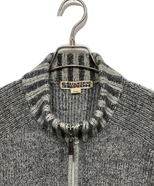 GAULTIER HOMME objet（ゴルチエオムオブジェ）GAULTIER HOMME objet (ゴルチエオムオブジェ) ニットジャケット グレー サイズ:FREEの古着・服飾アイテム