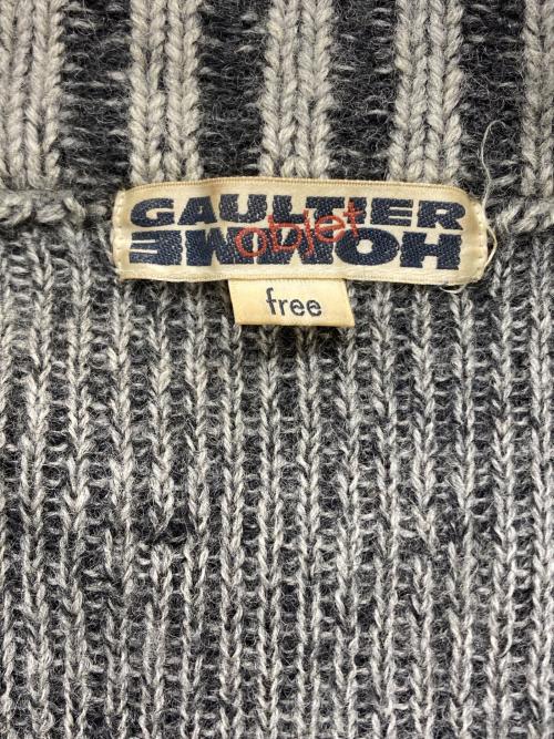 GAULTIER HOMME objet（ゴルチエオムオブジェ）GAULTIER HOMME objet (ゴルチエオムオブジェ) ニットジャケット グレー サイズ:FREEの古着・服飾アイテム