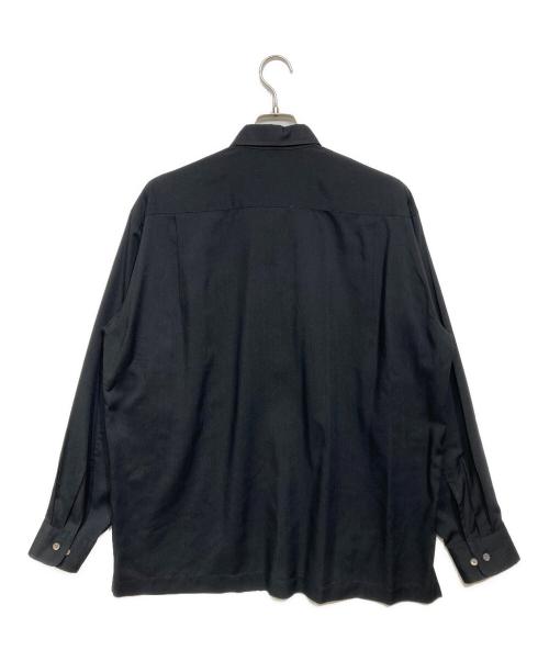 ISSEY MIYAKE MEN（イッセイミヤケメン）ISSEY MIYAKE MEN (イッセイミヤケメン) 切替ストライプ長袖シャツ ブラック サイズ:3の古着・服飾アイテム