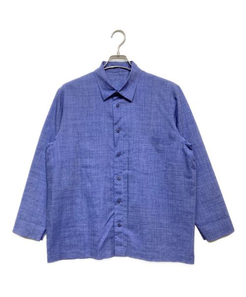 132 5. ISSEY MIYAKE（132 5. イッセイ ミヤケ）132 5. ISSEY MIYAKE (132 5. イッセイ ミヤケ) リネン混シャツ ブルー サイズ:3の古着・服飾アイテム