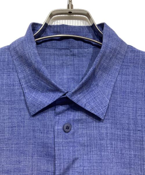 132 5. ISSEY MIYAKE（132 5. イッセイ ミヤケ）132 5. ISSEY MIYAKE (132 5. イッセイ ミヤケ) リネン混シャツ ブルー サイズ:3の古着・服飾アイテム