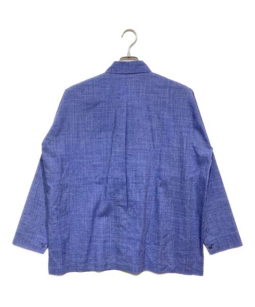 132 5. ISSEY MIYAKE（132 5. イッセイ ミヤケ）132 5. ISSEY MIYAKE (132 5. イッセイ ミヤケ) リネン混シャツ ブルー サイズ:3の古着・服飾アイテム