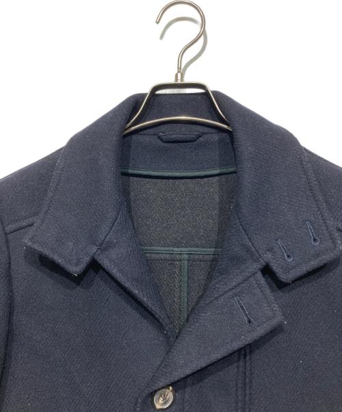 Martin Margiela14（マルタンマルジェラ14）Martin Margiela14 (マルタンマルジェラ14) ウールナイロン スタンドカラーコート ネイビー サイズ:44の古着・服飾アイテム