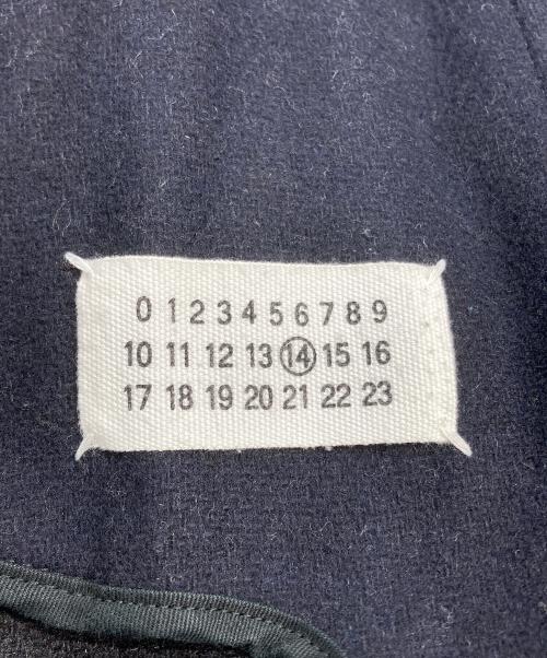 Martin Margiela14（マルタンマルジェラ14）Martin Margiela14 (マルタンマルジェラ14) ウールナイロン スタンドカラーコート ネイビー サイズ:44の古着・服飾アイテム