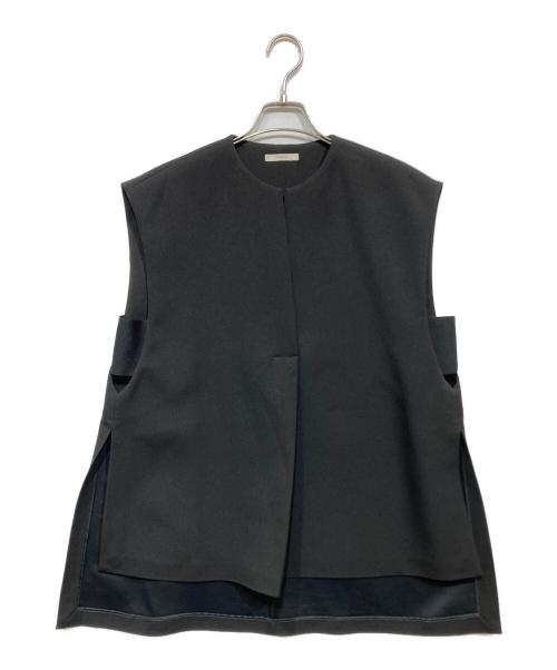 LE PHIL（ル フィル）LE PHIL (ル フィル) マトラッセトリプルクロスジレブラウス ブラック サイズ:Freeの古着・服飾アイテム