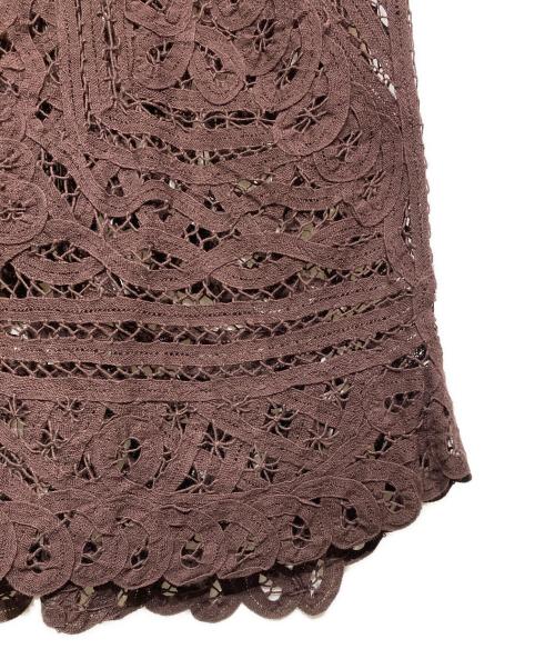 IENA LA BOUCLE（イエナ ラ ブークル）IENA LA BOUCLE (イエナ ラ ブークル) バテンレースラップスカート ブラウン サイズ:記載なしの古着・服飾アイテム