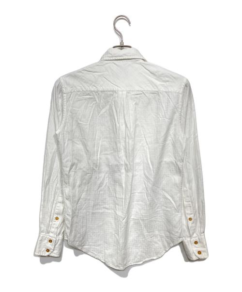 Vivienne Westwood man（ヴィヴィアン ウェストウッド マン）Vivienne Westwood man (ヴィヴィアン ウェストウッド マン) オーブ刺繍シャツ ホワイト サイズ:44の古着・服飾アイテム