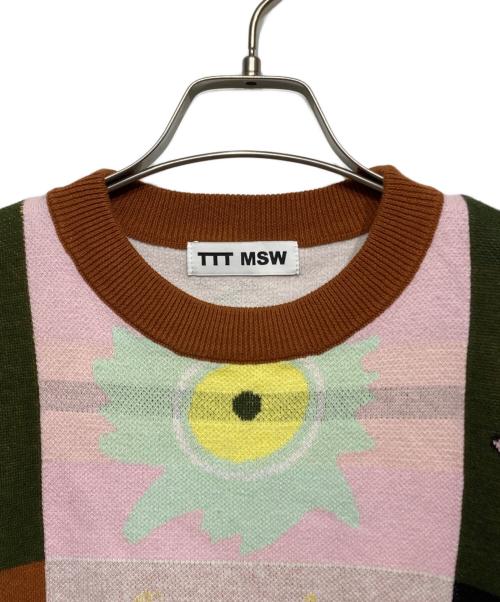 TTT MSW（ティー）TTT MSW (ティー) Patchwork Pullover Cotton Knit マルチカラー サイズ:Mの古着・服飾アイテム
