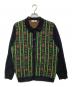 TTT MSW（ティー）の古着「Flower Jacquard Knit Cardigan」｜ブラック×グリーン