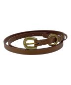 AURALEEオーラリー）の古着「LEATHER NARROW BELT」｜ブラウン