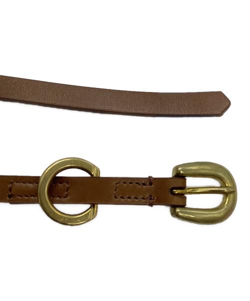 AURALEE（オーラリー）AURALEE (オーラリー) LEATHER NARROW BELT ブラウン サイズ:Sの古着・服飾アイテム