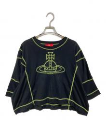 Vivienne Westwood RED LABEL（ヴィヴィアンウエストウッドレッドレーベル）の古着「オーブ刺繍Tシャツ」｜ブラック