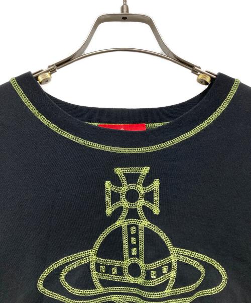 Vivienne Westwood RED LABEL（ヴィヴィアンウエストウッドレッドレーベル）Vivienne Westwood RED LABEL (ヴィヴィアンウエストウッドレッドレーベル) オーブ刺繍Tシャツ ブラック サイズ:00の古着・服飾アイテム
