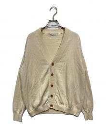 uniform experiment（ユニフォームエクスペリメント）の古着「MIDDLE GAUGE KNIT CARDIGAN(ミドル ゲージ ニット カーディガン)」｜ベージュ