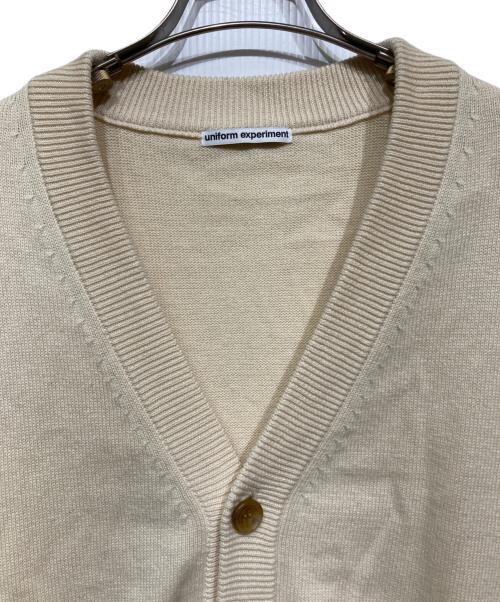 uniform experiment（ユニフォームエクスペリメント）uniform experiment (ユニフォームエクスペリメント) MIDDLE GAUGE KNIT CARDIGAN(ミドル ゲージ ニット カーディガン) ベージュ サイズ:1の古着・服飾アイテム