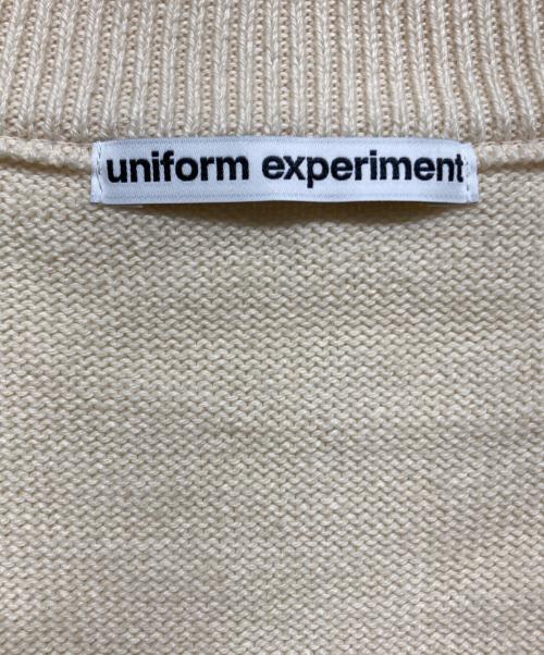 uniform experiment（ユニフォームエクスペリメント）uniform experiment (ユニフォームエクスペリメント) MIDDLE GAUGE KNIT CARDIGAN(ミドル ゲージ ニット カーディガン) ベージュ サイズ:1の古着・服飾アイテム