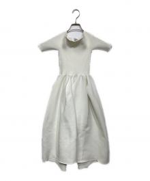 CFCL（シーエフシーエル）の古着「POTTERY HS OFF SHOULDER SHORT SLEEVE DRESS」｜ホワイト