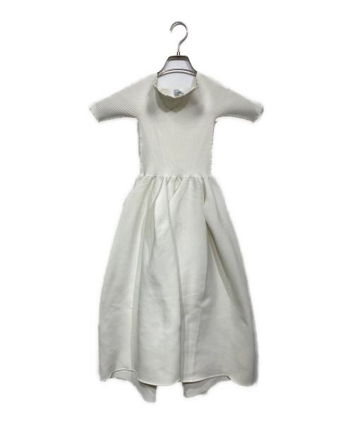 CFCL（シーエフシーエル）CFCL (シーエフシーエル) POTTERY HS OFF SHOULDER SHORT SLEEVE DRESS ホワイト サイズ:1の古着・服飾アイテム