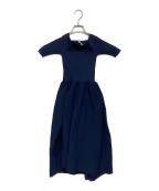 CFCLシーエフシーエル）の古着「POTTERY HS OFF SHOULDER SHORT SLEEVE DRESS」｜ネイビー