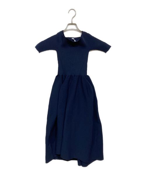 CFCL（シーエフシーエル）CFCL (シーエフシーエル) POTTERY HS OFF SHOULDER SHORT SLEEVE DRESS ネイビー サイズ:1の古着・服飾アイテム