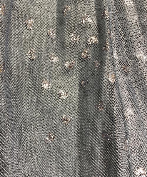 RED VALENTINO（レッドヴァレンティノ）RED VALENTINO (レッドヴァレンティノ) ハート柄チュールスカート グレー サイズ:38の古着・服飾アイテム