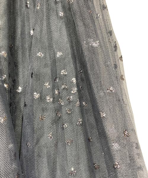 RED VALENTINO（レッドヴァレンティノ）RED VALENTINO (レッドヴァレンティノ) ハート柄チュールスカート グレー サイズ:38の古着・服飾アイテム