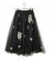 RED VALENTINO (レッドヴァレンティノ) 花柄チュールスカート ブラック サイズ:38：14000円