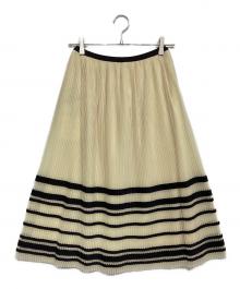 RED VALENTINO（レッドヴァレンティノ）の古着「プリーツスカート」｜ホワイト×ブラック