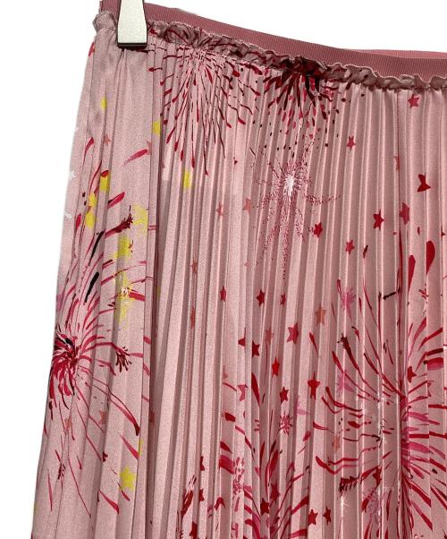 RED VALENTINO（レッドヴァレンティノ）RED VALENTINO (レッドヴァレンティノ) 花火柄プリーツスカート ピンク サイズ:40の古着・服飾アイテム