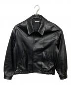 LIDnMリドム）の古着「LEATHER SHORT BLOUSON」｜ブラック