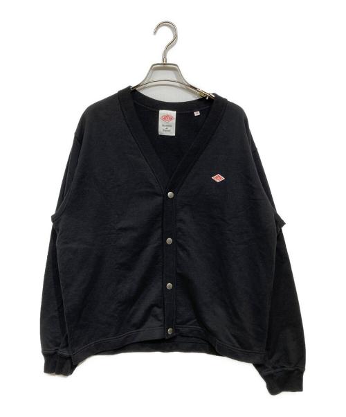 DANTON（ダントン）DANTON (ダントン) ドットボタンVネックカーディガン ブラック サイズ:38の古着・服飾アイテム