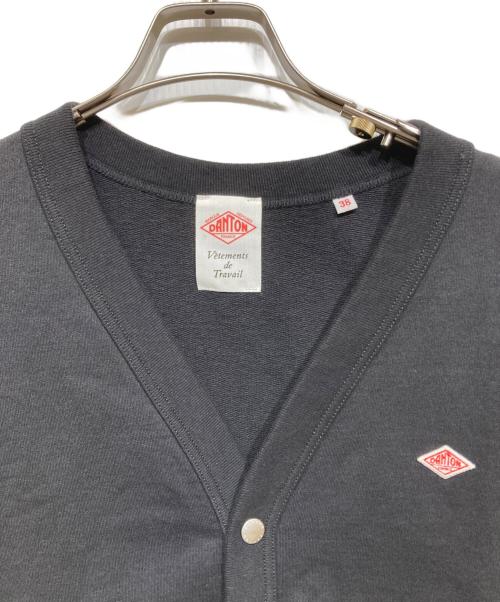 DANTON（ダントン）DANTON (ダントン) ドットボタンVネックカーディガン ブラック サイズ:38の古着・服飾アイテム