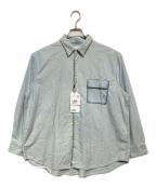 KUROクロ）の古着「FRAMED BLANKET STITCH CHAMBRAY SHIRT」｜ブルー
