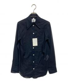 MADISON BLUE（マディソンブルー）の古着「HIGH COLLAR MADAME SHIRT」｜ネイビー