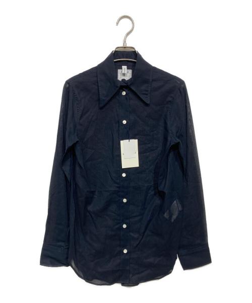 MADISON BLUE（マディソンブルー）MADISON BLUE (マディソンブルー) HIGH COLLAR MADAME SHIRT ネイビー サイズ:2の古着・服飾アイテム