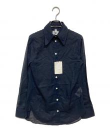 MADISON BLUE（マディソンブルー）の古着「HIGH COLLAR MADAME SHIRT」｜ネイビー