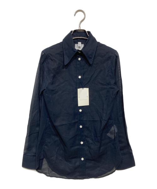 MADISON BLUE（マディソンブルー）MADISON BLUE (マディソンブルー) HIGH COLLAR MADAME SHIRT ネイビー サイズ:2の古着・服飾アイテム