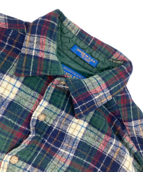 PENDLETON（ペンドルトン）PENDLETON (ペンドルトン) フランネルシャツ ネイビー×グリーン サイズ:Lの古着・服飾アイテム
