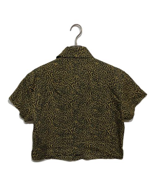 Saint Laurent Paris（サンローランパリ）Saint Laurent Paris (サンローランパリ) ベイビーキャット柄 クロップドシャツ　725760 Y04DN ブラック×ブラウン サイズ:Sの古着・服飾アイテム