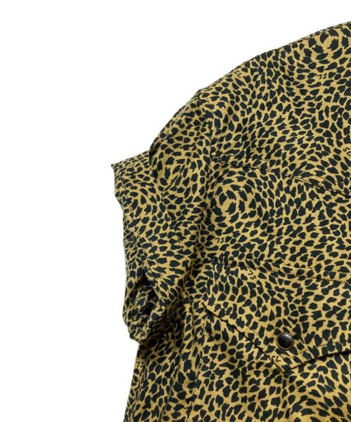 Saint Laurent Paris（サンローランパリ）Saint Laurent Paris (サンローランパリ) ベイビーキャット柄 クロップドシャツ　725760 Y04DN ブラック×ブラウン サイズ:Sの古着・服飾アイテム