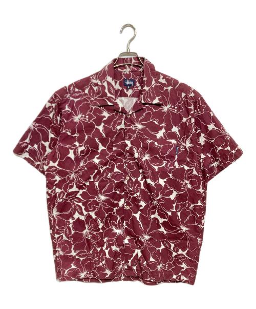 stussy（ステューシー）stussy (ステューシー) アロハシャツ エンジ サイズ:Lの古着・服飾アイテム