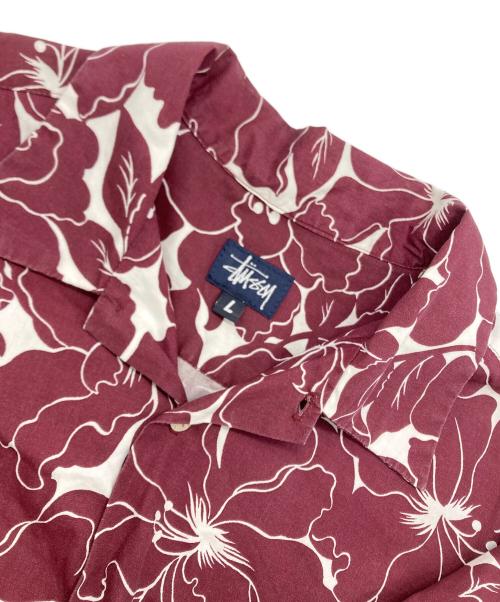 stussy（ステューシー）stussy (ステューシー) アロハシャツ エンジ サイズ:Lの古着・服飾アイテム