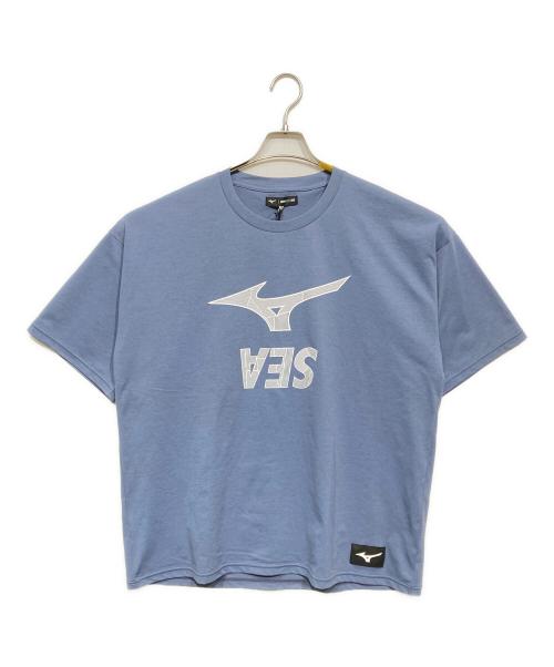MIZUNO（ミズノ）MIZUNO (ミズノ) WIND AND SEA (ウィンダンシー) プリントTシャツ ブルー サイズ:XL 未使用品の古着・服飾アイテム