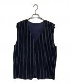 HOMME PLISSE ISSEY MIYAKEオム プリッセ イッセイ ミヤケ）の古着「プリーツベスト　HP61JE143」｜ネイビー